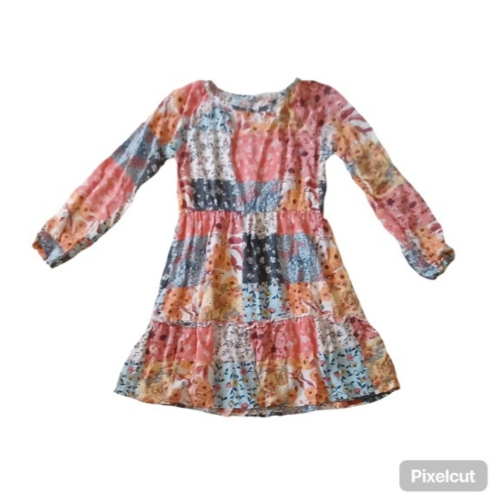 🆕️ Girls Long-sleeve Floral Dress - Size 10